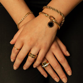 Pulsera Cordão Baiano Bañado en Oro 18K