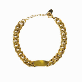 Pulsera de Cadena Colgante Retangular Bañada en Oro 18k