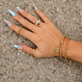 Pulsera Elos Celina Cadena Bañado en Oro 18K