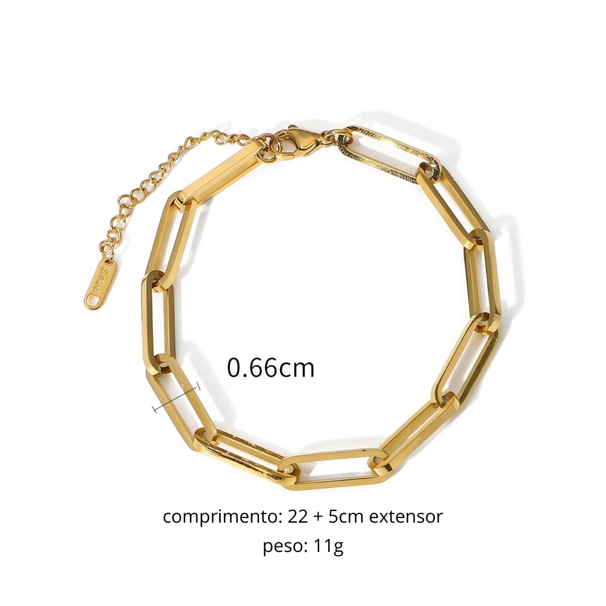 Pulsera Elos Celina Cadena Bañado en Oro 18K
