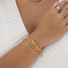 Pulsera Elos Inspiração Entrelaçados Bañado en Oro 18K