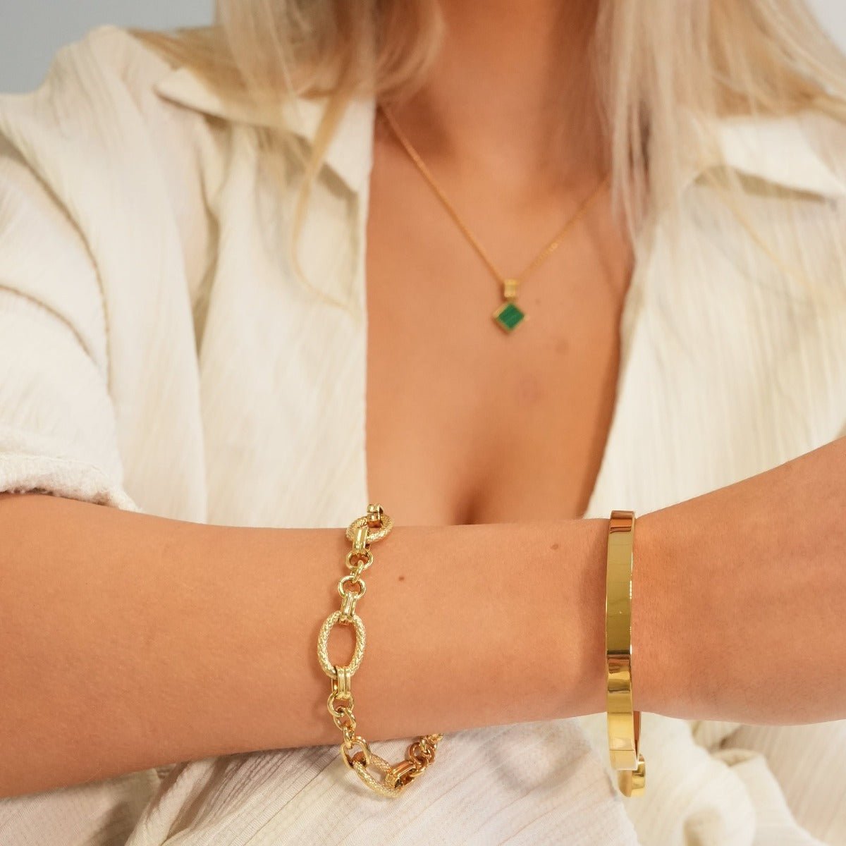 Pulsera Lux Bañada en Oro de 18k