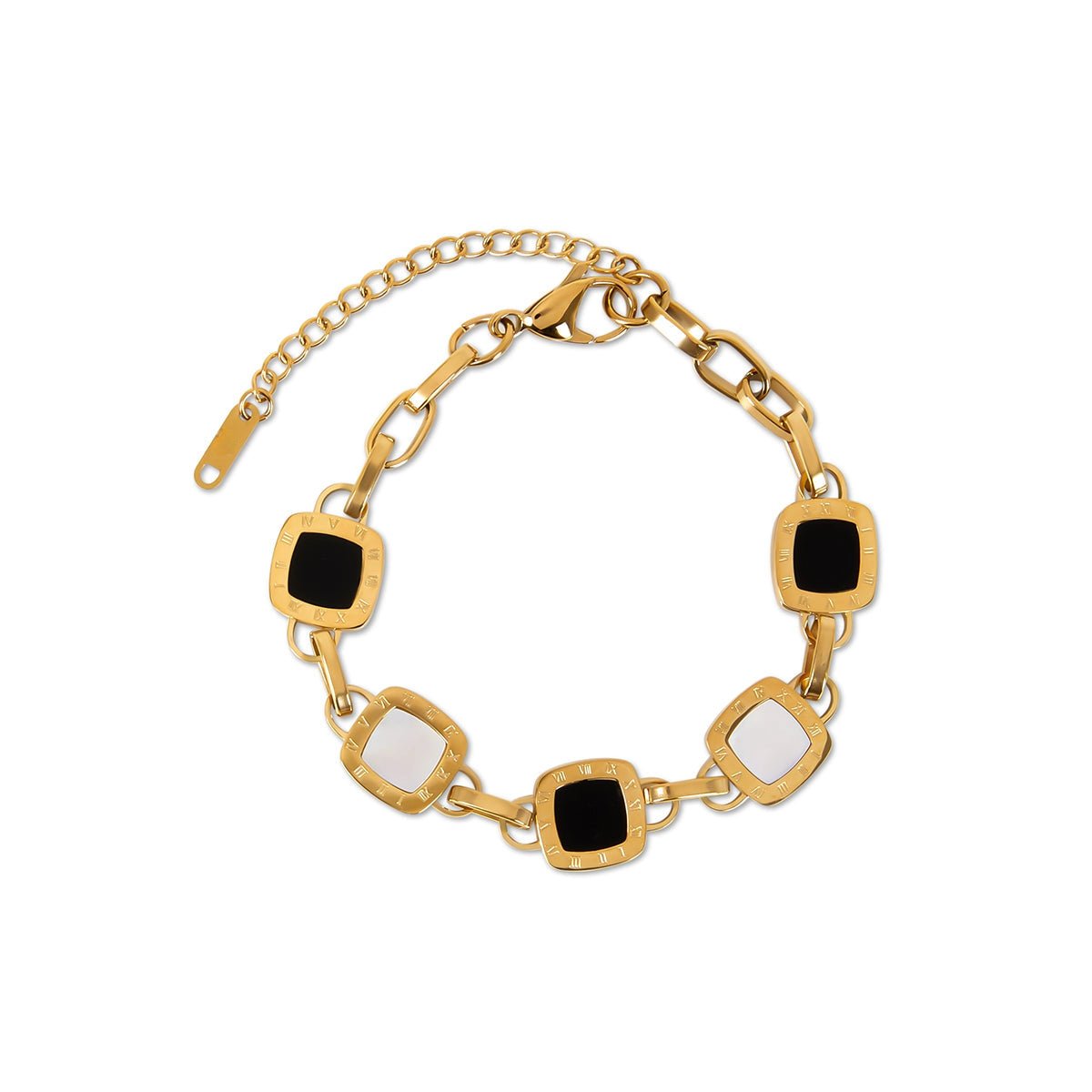Pulsera Mono Quadrada Bañado en Oro 18k