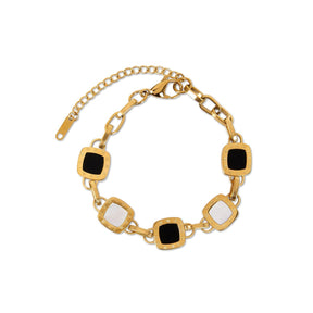 Pulsera Mono Quadrada Bañado en Oro 18k