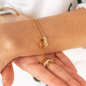 Pulsera Imperial Piedra Zirconia Bañado en Oro 18K