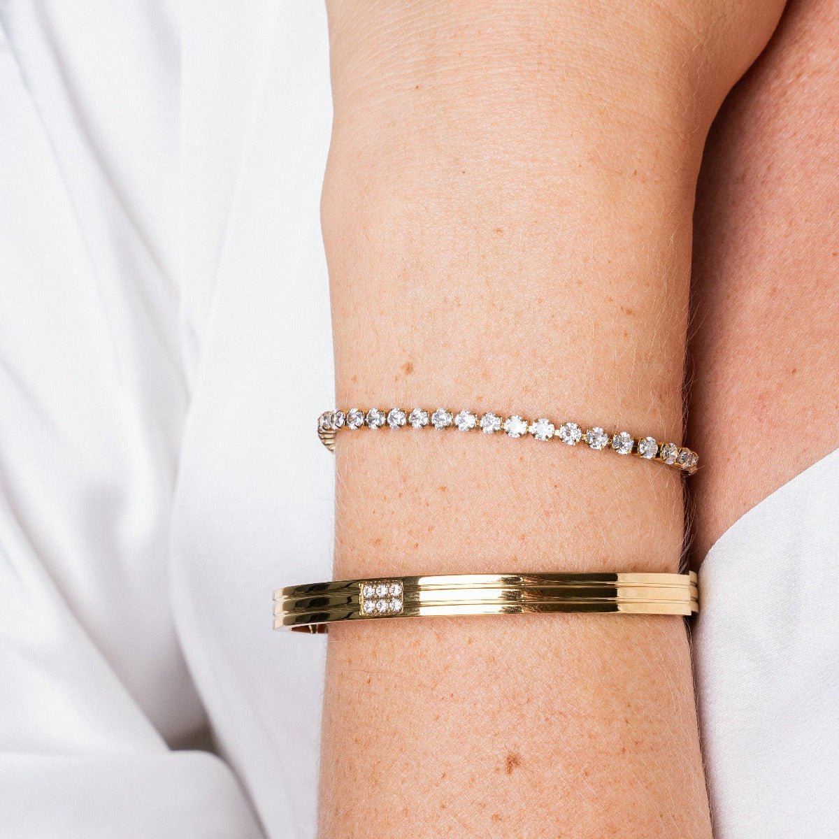 Pulsera Riviera Puket Ajustable Bañado en Oro 18k